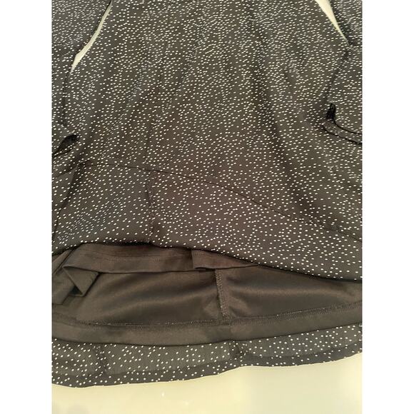 Charlotte Russe A-Line Polka Dot Dress Size S Black Flare Sleeve - Picture 3 of 6